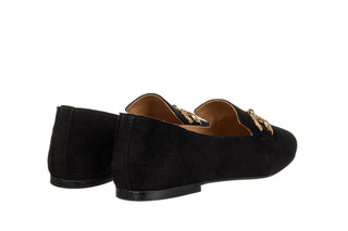 Półbuty Bayla-159 4959 003-P Czarny Zamsz 159194, Skóra naturalna