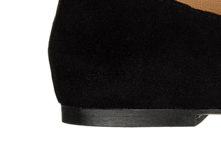 Półbuty Bayla-159 4959 003-P Czarny Zamsz 159194, Skóra naturalna