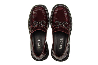 Mokasyny Bayla-161 157 2343 72 Bordo Patent 161610, Skóra lakierowana