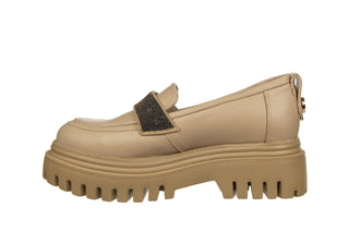 Półbuty Bayla-159 4881 001-P Beż Lico 159167, Skóra naturalna