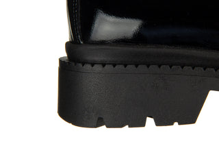 Mokasyny Bayla-159 4898 090-P Czarny Naplak 159163, Skóra lakierowana