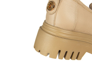 Półbuty Bayla-159 4881 001-P Beż Lico 159167, Skóra naturalna