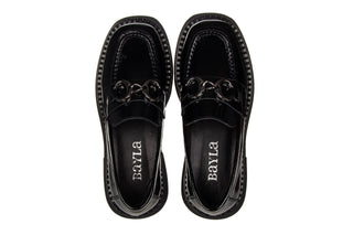 Mokasyny Bayla-161 157 2343 32 Black Patent 161609, Czarny, Skóra lakierowana