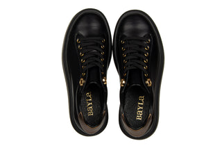 Półbuty Bayla-159 4873 076-P Czarny Lico 159150, Skóra naturalna