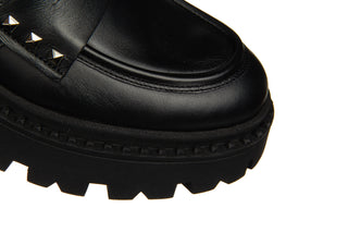 Mokasyny Bayla-159 4773 076-P Czarny Lico 159153, Skóra naturalna