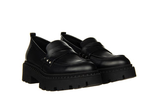 Mokasyny Bayla-159 4773 076-P Czarny Lico 159153, Skóra naturalna