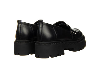 Mokasyny Bayla-159 4773 076-P Czarny Lico 159153, Skóra naturalna