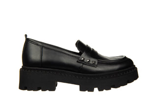 Mokasyny Bayla-159 4773 076-P Czarny Lico 159153, Skóra naturalna