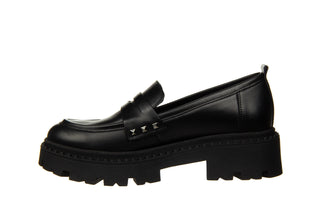 Mokasyny Bayla-159 4773 076-P Czarny Lico 159153, Skóra naturalna