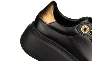 Półbuty Bayla-159 4873 076-P Czarny Lico 159150, Skóra naturalna