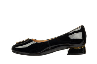 Półbuty Loretta Vitale E40305A Black 514250, Czarny, Skóra lakierowana