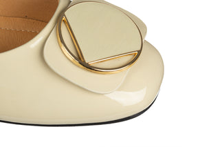 Półbuty Loretta Vitale E40305B Beige 514251, Beżowy, Skóra lakierowana