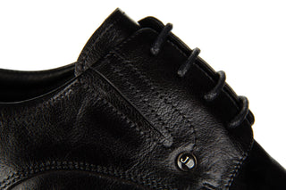 Półbuty John Doubare QA526-C6-A78 Black 104238, Czarny, Skóra naturalna
