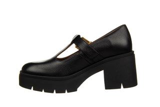 Półbuty Bayla-159 4821 126-P Czarny Lico Groszek 159158, Skóra naturalna