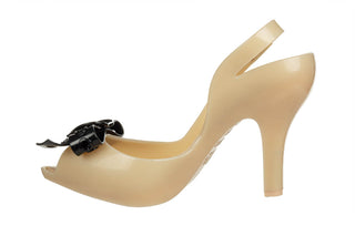 Sandały Melissa Lady Dragon Hot Ad Beige Black 010469, Beżowy, Guma