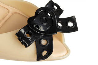 Sandały Melissa Lady Dragon Hot Ad Beige Black 010469, Beżowy, Guma