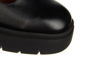 Półbuty Bayla-159 4821 126-P Czarny Lico Groszek 159158, Skóra naturalna