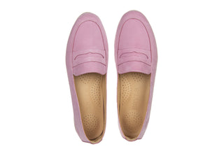 Półbuty Bayla-161 158 2317 Lilac Nubuck 161473, Różowy, Skóra naturalna