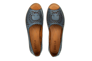 Półbuty Bayla-161 174 4102 1 Anar 161513, Niebieski, Skóra naturalna