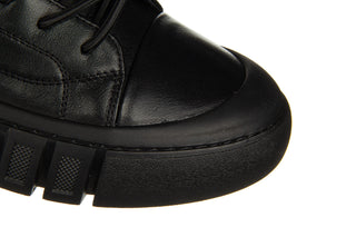 Półbuty Fabio Moretti 72661-1 Black 104220, Czarny, Skóra naturalna