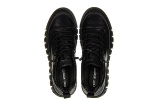 Półbuty Fabio Moretti 72661-1 Black 104220, Czarny, Skóra naturalna