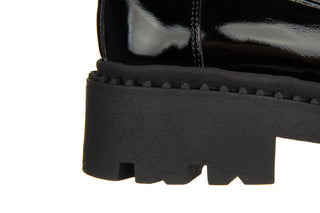 Mokasyny Bayla-159 4897 090-P Czarny Naplak 159162, Skóra lakierowana