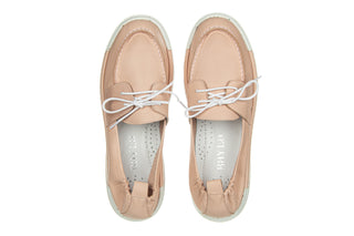 Półbuty Bayla-161 086 28104 Nude 161465, Różowy, Skóra naturalna