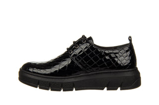 Półbuty Bayla-161 161 745 18 Black Croco 161616, Czarny, Skóra lakierowana