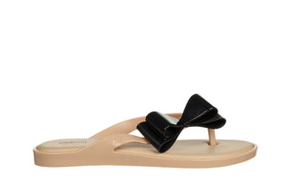 Japonki Melissa Flip Flop Cute Ad Beige Black 010457, Beżowy, Guma