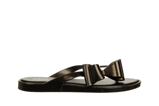 Japonki Melissa Flip Flop Cute Ad Metallic Black 010458, Czarny, Guma