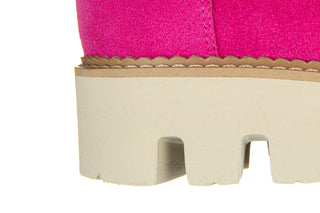 Mokasyny Bayla-159 4806 152-P Fuksja Welur 159122, Skóra naturalna