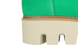 Mokasyny Bayla-159 4806 066-P Seledyn Welur 159123, Skóra naturalna