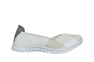 Półbuty Rock Gerta Pearl Silver White 032960, Biały, Materiał