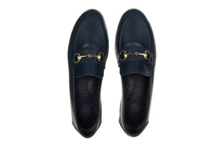 Mokasyny Bayla-161 158 2320 Navy 61477, Granatowy, Skóra naturalna