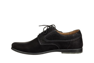 Półbuty Bayla-081 971 Juma Czarna Danger 081126, Skóra naturalna