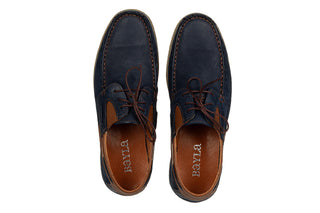 Półbuty Bayla-081 972 Juma Blue AX 081127, Granatowy, Skóra naturalna