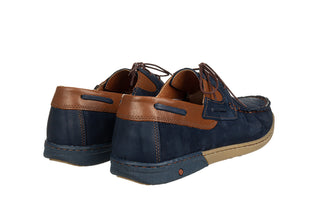 Półbuty Bayla-081 972 Juma Blue AX 081127, Granatowy, Skóra naturalna