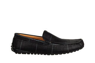 Mokasyny John Doubare 586A-35-H25 Black White 104242, Czarny, Skóra naturalna