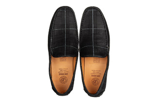 Mokasyny John Doubare 586A-35-H25 Black White 104242, Czarny, Skóra naturalna