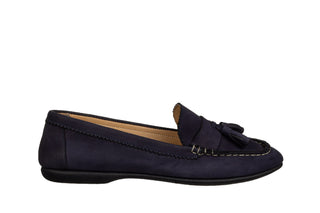 Mokasyny Bayla-161 158 2401 Navy Nubuck 161706, Granatowy, Skóra naturalna