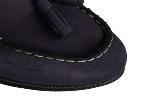 Mokasyny Bayla-161 158 2401 Navy Nubuck 161706, Granatowy, Skóra naturalna