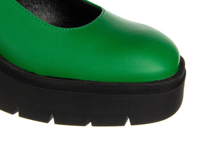 Półbuty Bayla-159 4475 066-P Zielony Lico 159106, Skóra naturalna
