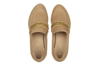 Mokasyny Bayla-159 4591 007-P Beż Lico 159117, Skóra naturalna