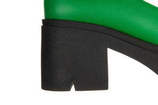 Półbuty Bayla-159 4475 066-P Zielony Lico 159106, Skóra naturalna