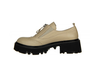 Półbuty Bayla-161 054 2894 3633 Beige 161384, Beżowy, Skóra naturalna