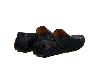 Mokasyny John Doubare 586A-35-888 Grey 104243, Granatowy, Skóra naturalna