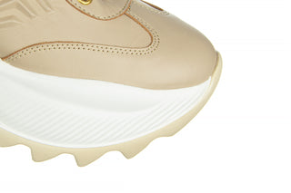 Półbuty Bayla-159 4568 001-P Beż Lico 159116, Skóra naturalna