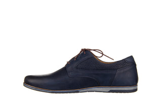 Półbuty Bayla-081 947 Juma Blue Brąz 23 081113, Granatowy, Skóra naturalna