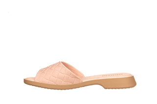 Klapki Azaleia Simone Comfy Flat Rast Nude Beige 198018, Róż/Beż, Tworzywo