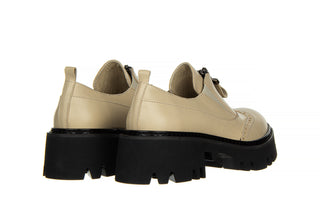 Półbuty Bayla-161 054 2894 3633 Beige 161384, Beżowy, Skóra naturalna